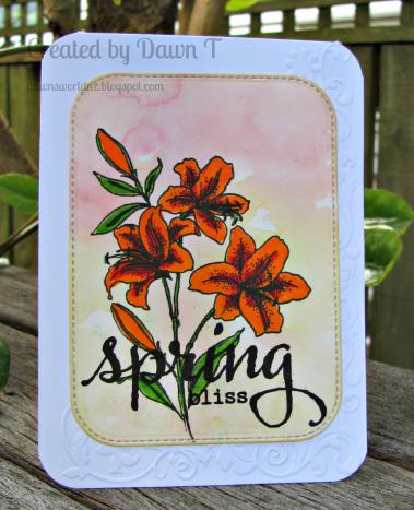 Spring Bliss - stitiching Oct 2015