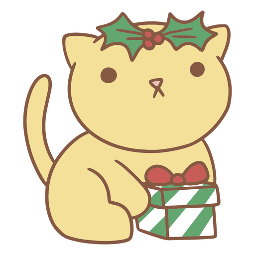 0ecb2bc5b593779b69bbc01d943ca458-kawaii-christmas-cat-with-present-cute.png