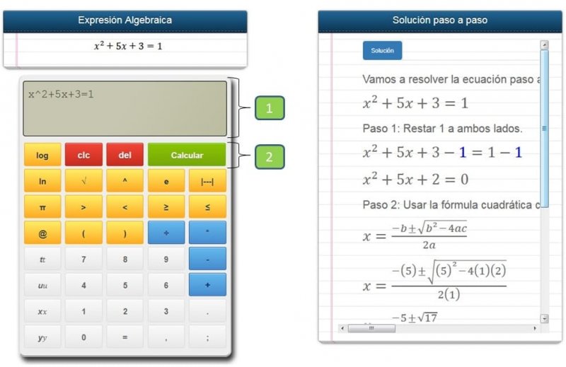 Calculadora de ecuaciones online